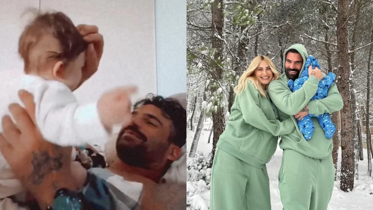 Ιωάννα Τούνη: Το τρυφερό βίντεο με τον Δημήτρη Αλεξάνδρου και τα παιχνίδια με τον νουνίτο - "Τρελάθηκαν" με τις φωνούλες του μπέμπη