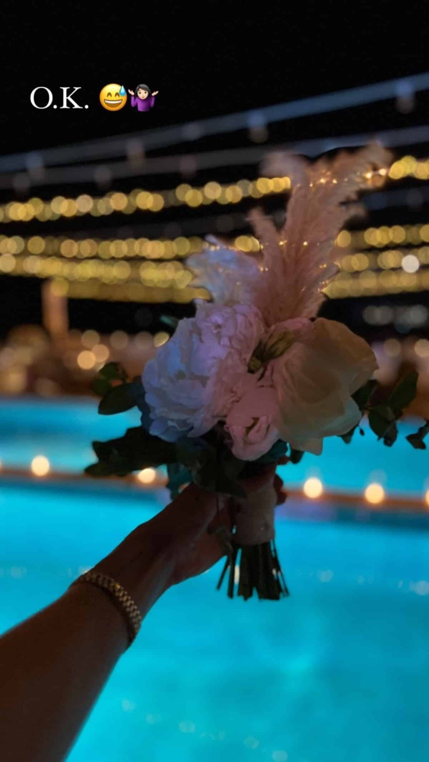 Ηλιάνα Παπαγεωργίου ανθοδέσμη γάμου