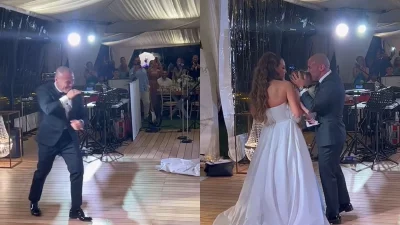 Γάμος Ζαμπίδη - Ντάσιου: Εκείνος έκανε προπόνηση και εκείνη κρατούσε τις δίδυμες - Ο απίστευτος χορός τους στην δεξίωση