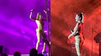 Με πολύχρωμη στραφταλιζέ ολόσωμη φόρμα & έξω όλη η πλάτη - Ο ξέφρενος χορός της Δέσποινας Βανδή στη σκηνή