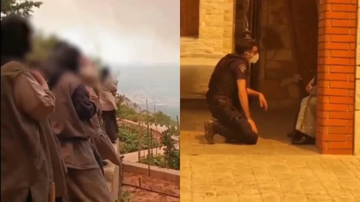 Απίστευτες εικόνες: Μοναχές ψέλνουν αρνούμενες να εκκενώσουν μοναστήρι στη Μάνδρα που κινδυνεύει από τη φωτιά (Βίντεο)