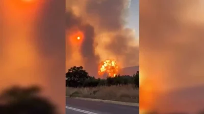 Φωτιά στη Νέα Αγχίαλο: «Μετά την είσοδο της φωτιάς στο στρατόπεδο ακούστηκαν εκρήξεις...» - Η ανακοίνωση της Πολεμικής Αεροπορίας