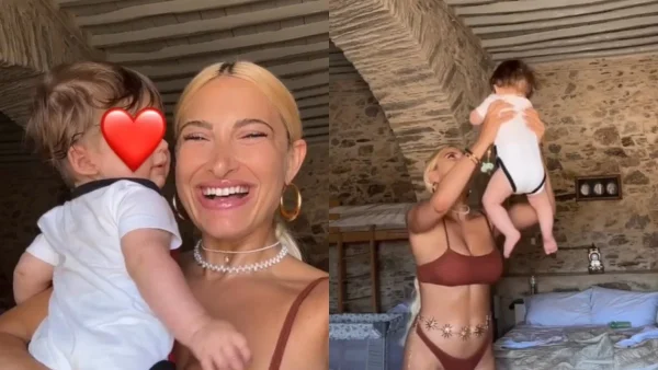 Με μικρές μπουκλίτσες στα μαλλάκια του ο νουνίτο - Ο χορός της Ιωάννας Τούνη για τους 6 μήνες μετά τη γέννα