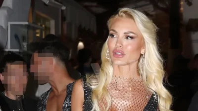 Δίχτυ από πάνω μέχρι κάτω - Το φόρεμα με το οποίο εμφανίστηκε η Αλεξάνδρα Παναγιώταρου μπροστά στον Σχίζα στη Μύκονο