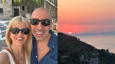 Βουτιές στη θάλασσα, τρυφερές στιγμές στο ηλιοβασίλεμα & βόλτες στα σοκάκια - Οι διακοπές Ράπτη και Βρατάκου στην Μάνη