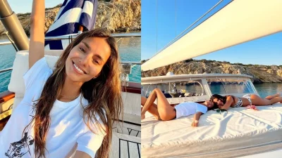 Έκρυβε τα σημεία με ένα ψάθινο τεράστιο καπέλο - Η νέα topless φωτογραφία της Ηλιάνας Παπαγεωργίου