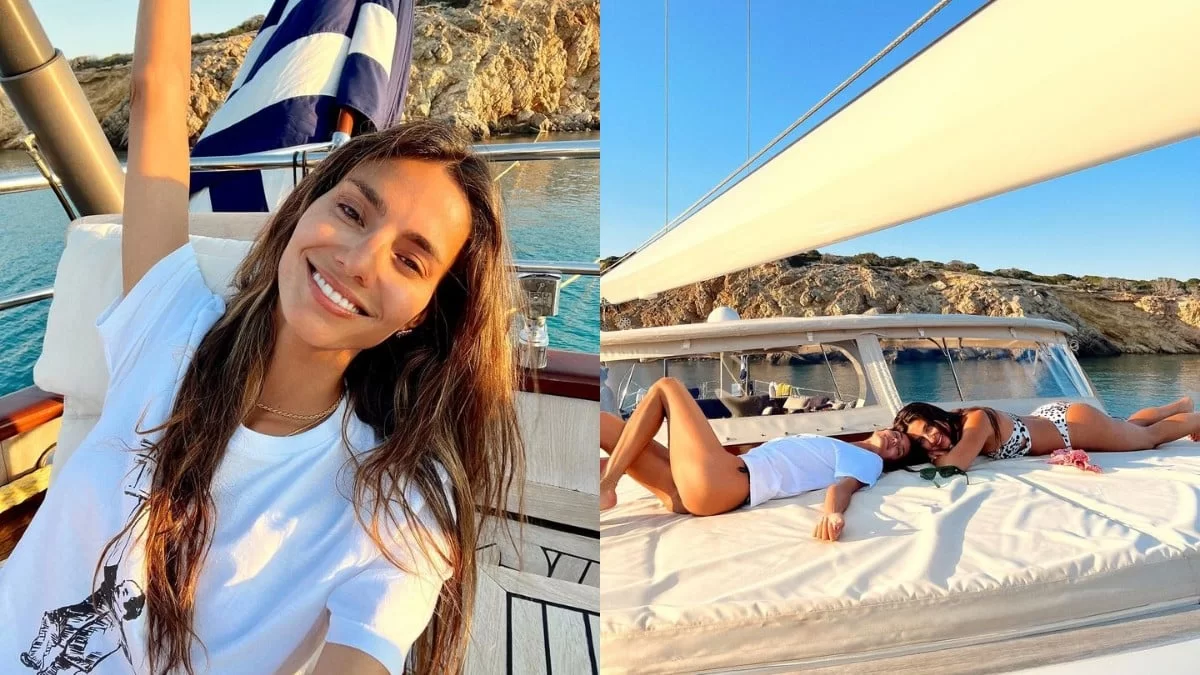 Έκρυβε τα σημεία με ένα ψάθινο τεράστιο καπέλο - Η νέα topless φωτογραφία της Ηλιάνας Παπαγεωργίου