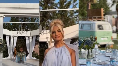 Βάφτιση Νουνίτο: Υπερθέαμα το φόρεμα της Ιωάννας Τούνη - Αέρινο, με ανοιχτή πλάτη και σκίσιμο στο πόδι