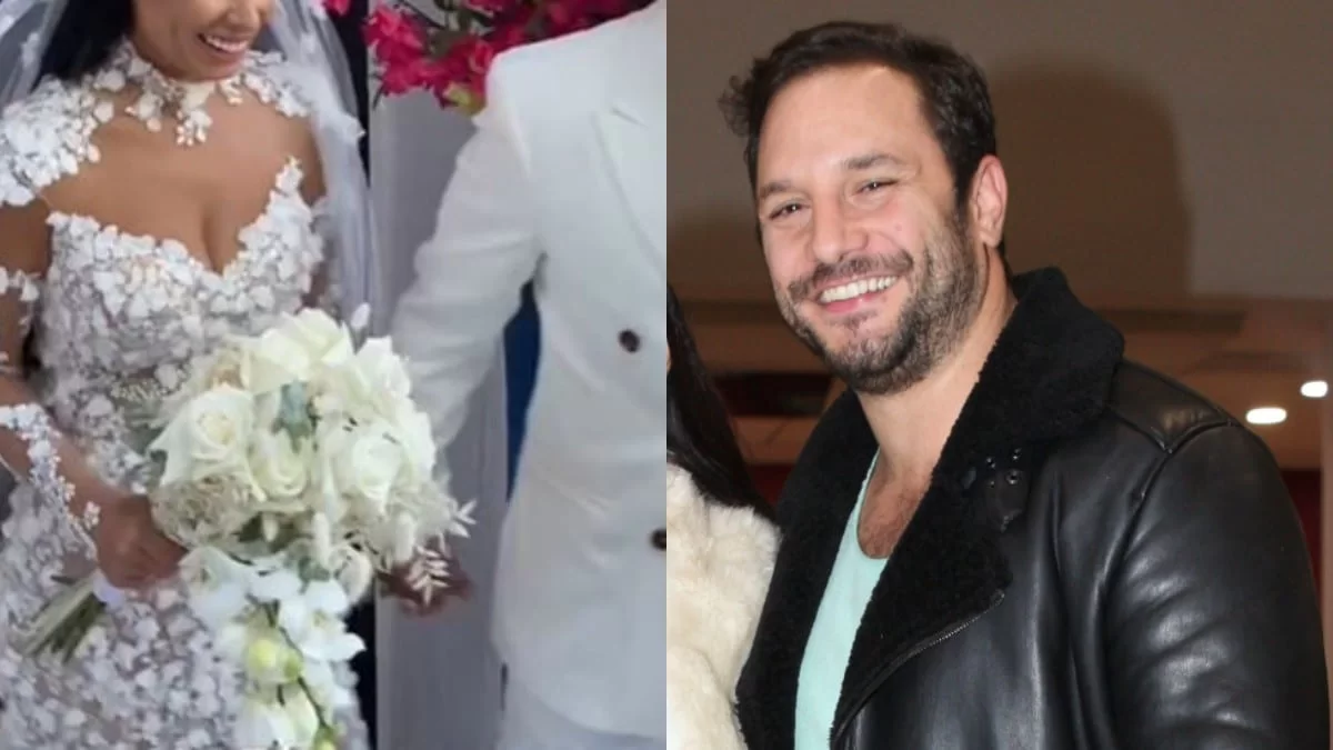 Παντρεύτηκε στο Λαγονήσι ο Ευθύμης Ζησάκης - Το γλέντι πάνω στην άμμο και η νύφη με το δαντελένιο νυφικό της