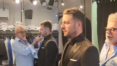 Σε γνωστό σχεδιαστή για fitting - Αυτό είναι το γαμπριάτικο κοστούμι του Γιώργου Αγγελόπουλου;