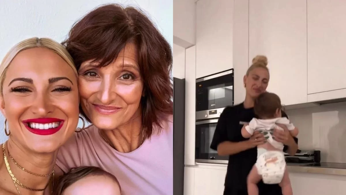 Με δάκρυα στα μάτια η Ιωάννα Τούνη - Χόρεψε αγκαλιά με το μωρό της το τραγούδι που της έλεγε η μαμά της