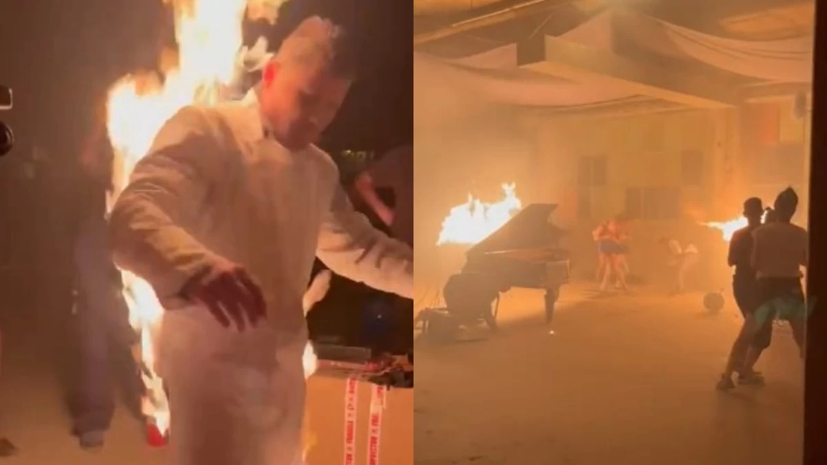 «Μετά τη φωτιά» - αποκλειστικό: Καρέ καρέ το γύρισμα της τεράστιας πυρκαγιάς με τον «φλεγόμενο» μετρ