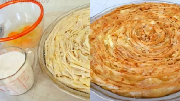 Με τραγανό φύλλο και πλούσια γέμιση - Εύκολη σουρωτή τυρόπιτα με 6 υλικά από την Βέφα Αλεξιάδου