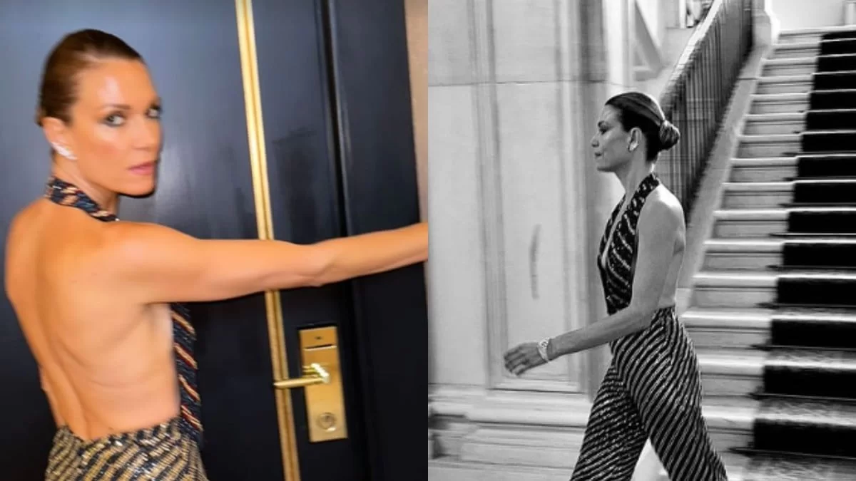 Πανζουρλισμός με την στραφταλιζέ ολόσωμη φόρμα της Βίκυς Καγιά στο Φεστιβάλ Βενετίας - Έδενε σαν γραβάτα γύρω από το στήθος της