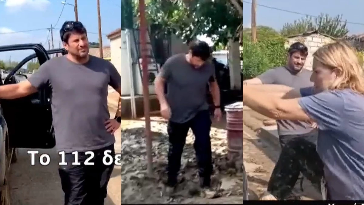 Μέσα στις λάσπες και στα κατεστραμμένα σπίτια - Η άφιξη του Αλέξη Γεωργούλη στις πληγείσες περιοχές της Θεσσαλίας