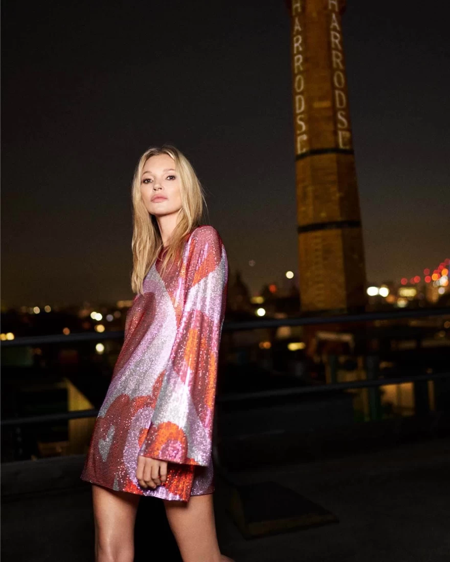 kate moss pink dress
