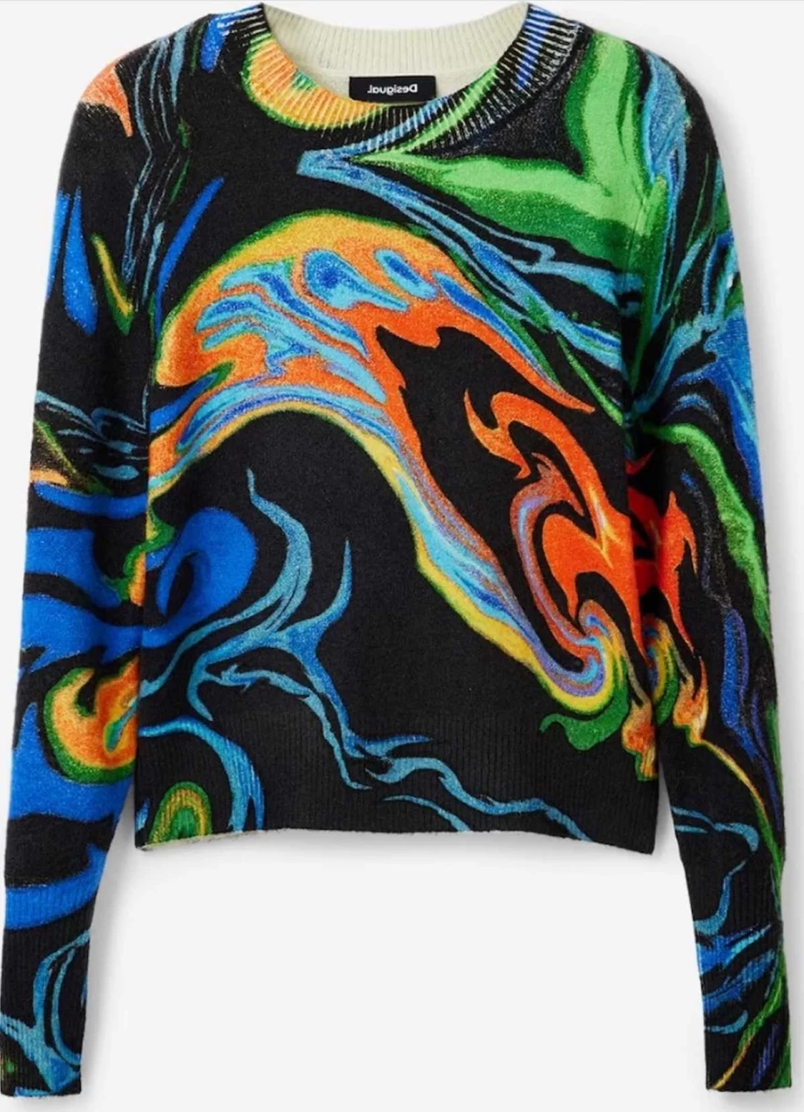 πολύχρωμο πουλόβερ
