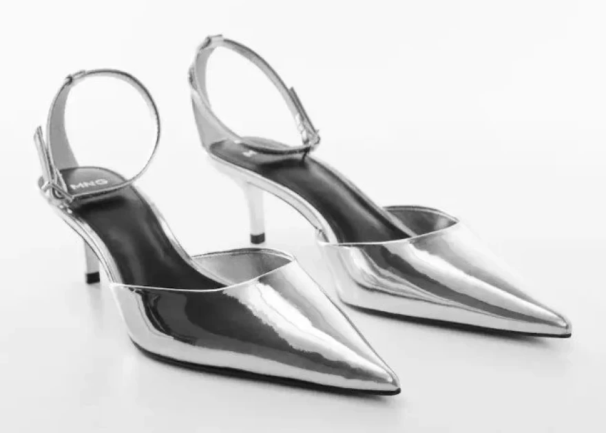 ασημί γοβάκια