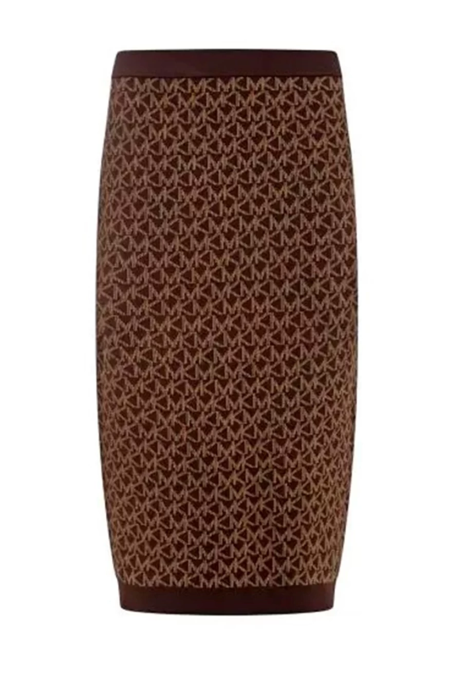 φούστα στενή καφέ