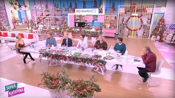 Με πολλά αλεξανδρινά και Καρυοθραύστες: Ο μαγευτικός στολισμός του πλατό του "Super Κατερίνα"