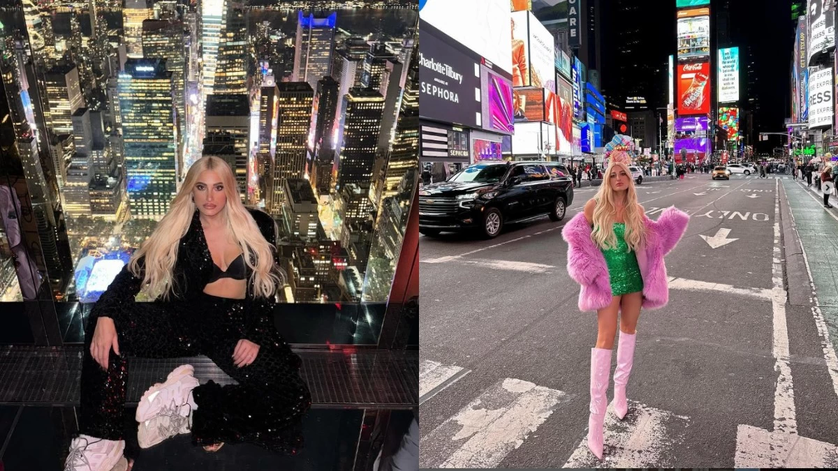 Με ροζ γούνα υπερπαραγωγή - Βίντεο από την ονειρική βόλτα της Ιωάννας Τούνη με ελικόπτερο πάνω από τη Νέα Υόρκη