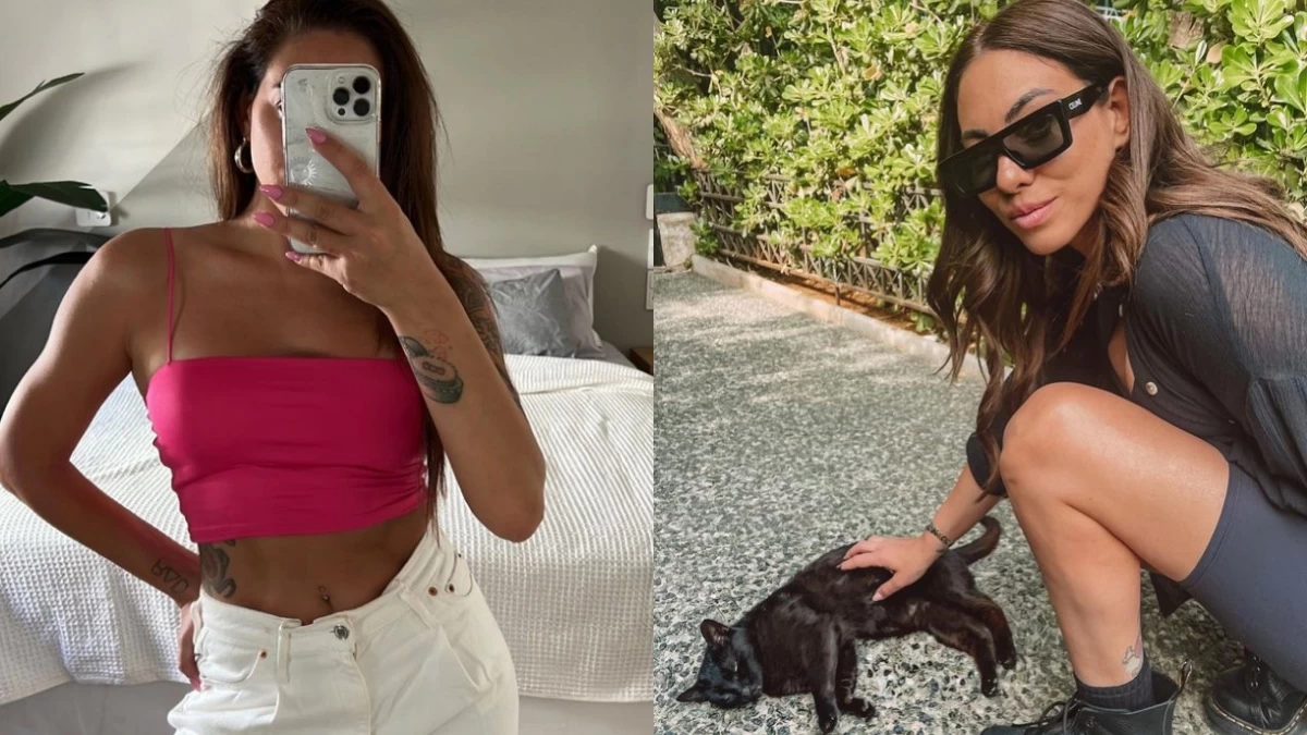 Με τζάκι, μοναστηριακό τραπέζι, τεράστιο καναπέ & φυτά εσωτερικού χώρου - Βγαλμένο από περιοδικό το ζεστό σαλόνι στο σπίτι της Ευρυδίκης Βαλαβάνη