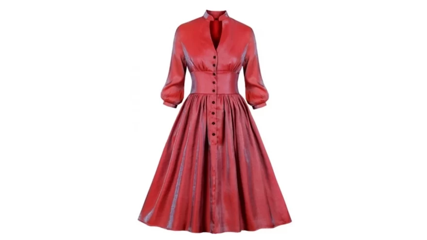 κόκκινο φόρεμα ρετρό