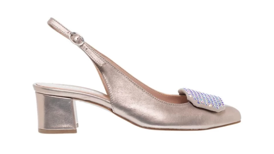 ασημί γοβάκια