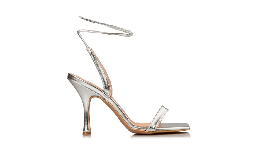 ασημί πέδιλα