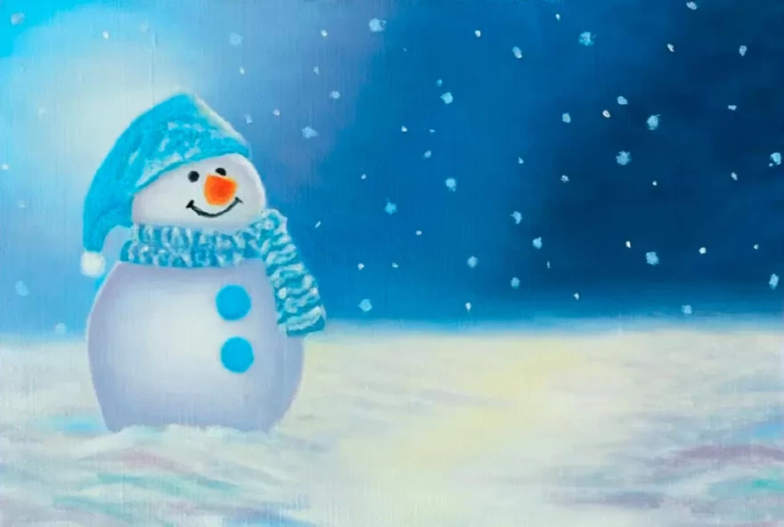 κάρτα χιονάνθρωπος
