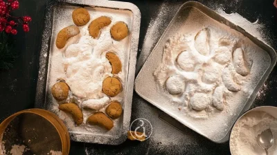 Για να μυρίσει το σπίτι Χριστούγεννα: Παραδοσιακοί κουραμπιέδες με βούτυρο