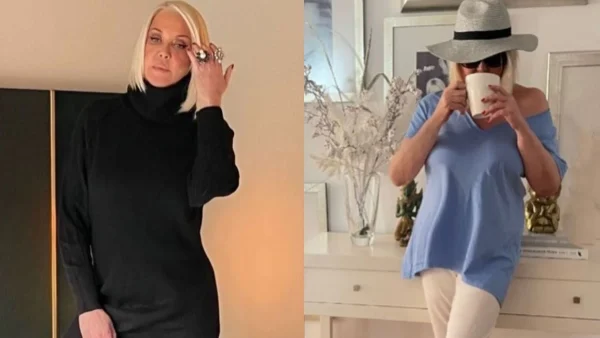 Με γυάλινη, εσωτερική σκάλα, λευκά χαλιά, τζάκι και ασημένια κηροπήγια - Η μοντέρνα μεζονέτα της Ρούλας Κορομηλά