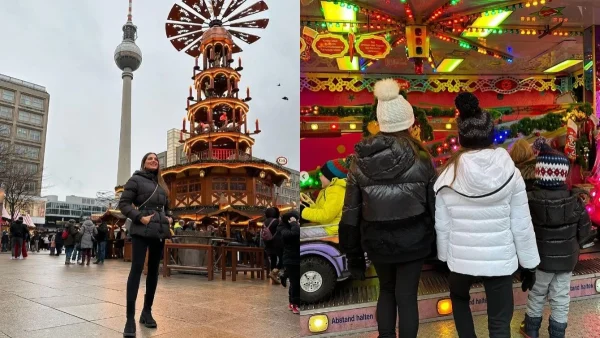 Σταματίνα Τσιμτσιλή: Βόλτες σε πάρκα και παιχνίδια στο χιόνι - Φωτογραφίες από το ταξίδι της με τον Θέμη Σοφο και τα παιδιά τους στο Βερολίνο