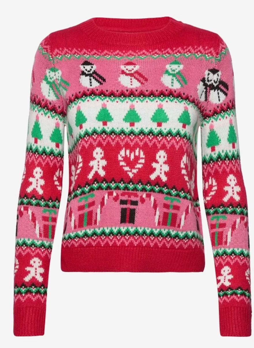 ριγε ροζ πουλόβερ