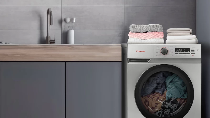 κουζίνα με πλυντήριο