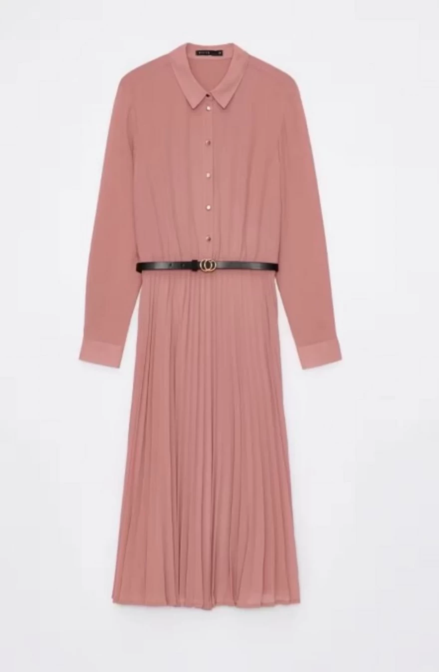 πλισέ φόρεμα