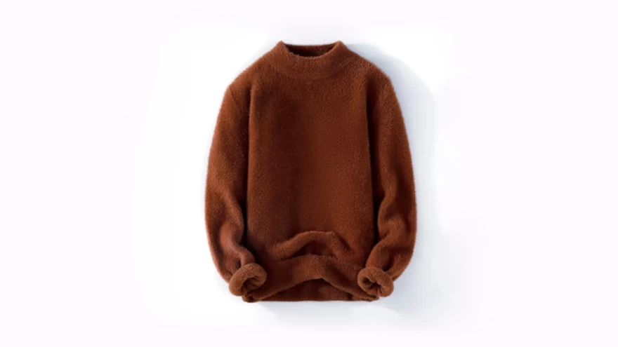 καφέ πουλόβερ