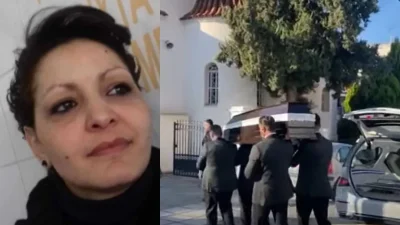 Γυναικοκτονία Θεσσαλονίκη: Τι γράφει πάνω το στεφάνι της 13χρονης κόρης της Γεωργίας