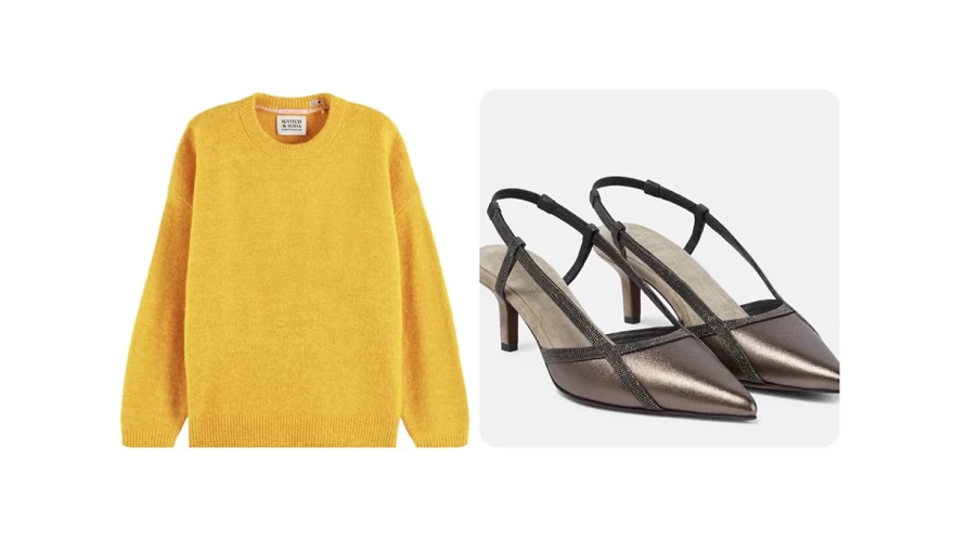 κίτρινο πουλόβερ