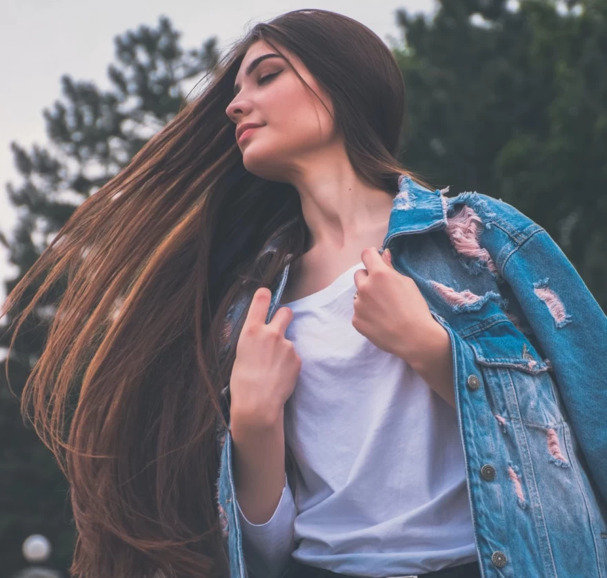 woman long hair
