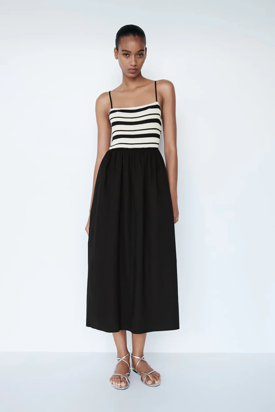 ριγέ φόρεμα