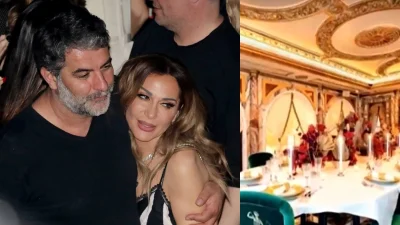 Δέσποινα Βανδή & Βασίλης Μπισμπίκης: Πέρασαν το βράδυ στο πιο ακριβό εστιατόριο του κόσμου - Με χρυσά ταβάνια, αγάλματα και βελούδινα καθίσματα το κτίριο