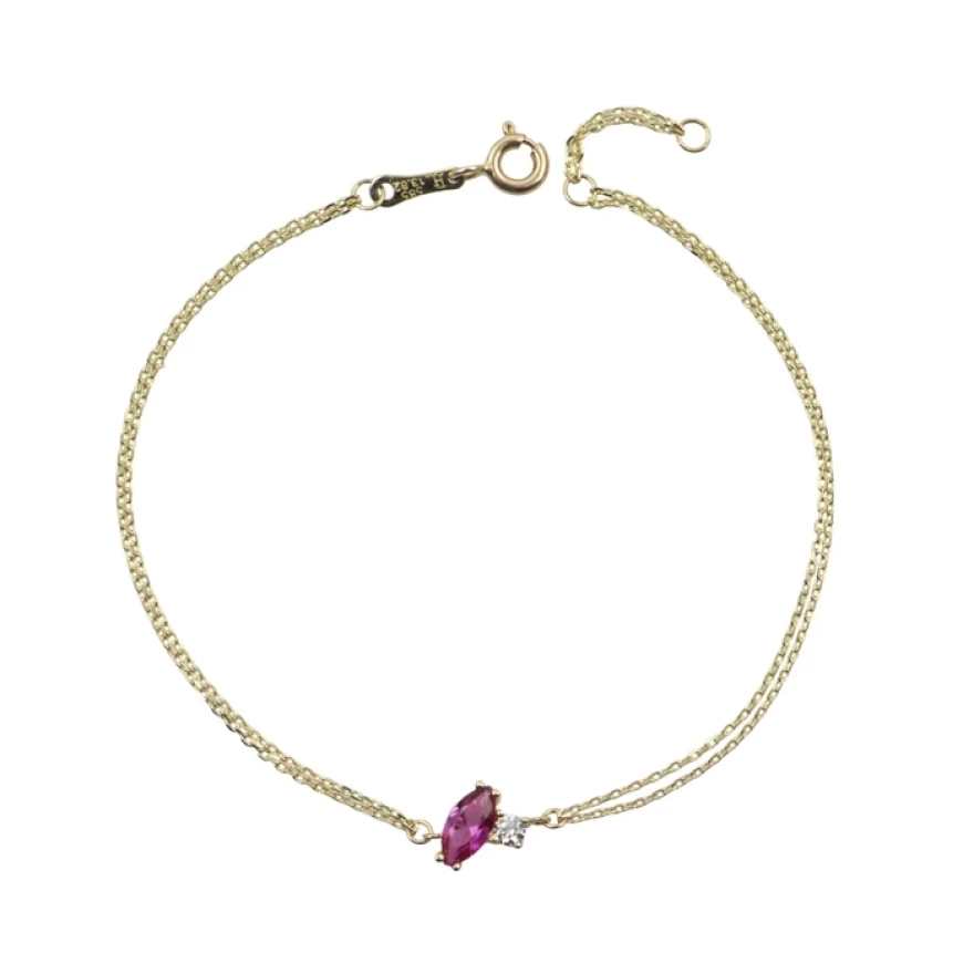 βραχιόλι κόκκινη πετρα