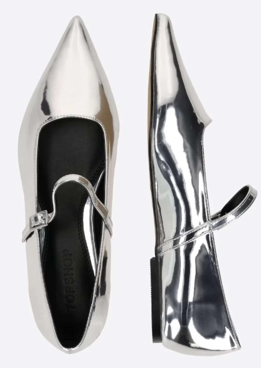 ασημί μπαλαρίνες