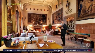 Νίκος Ευαγγελάτος: «Σε λίγο θα δείξει και την τουαλέτα, μείνετε συντονισμένοι» - Χαμός στο twitter με την εισβολή του στο παλάτι του Βασιλιά Καρόλου