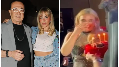 Με δάκρυα στα μάτια έσβησε η Κόνι Μεταξά την τούρτα - υπερπαραγωγή: Η έκπληξη του Λευτέρη Πανταζή