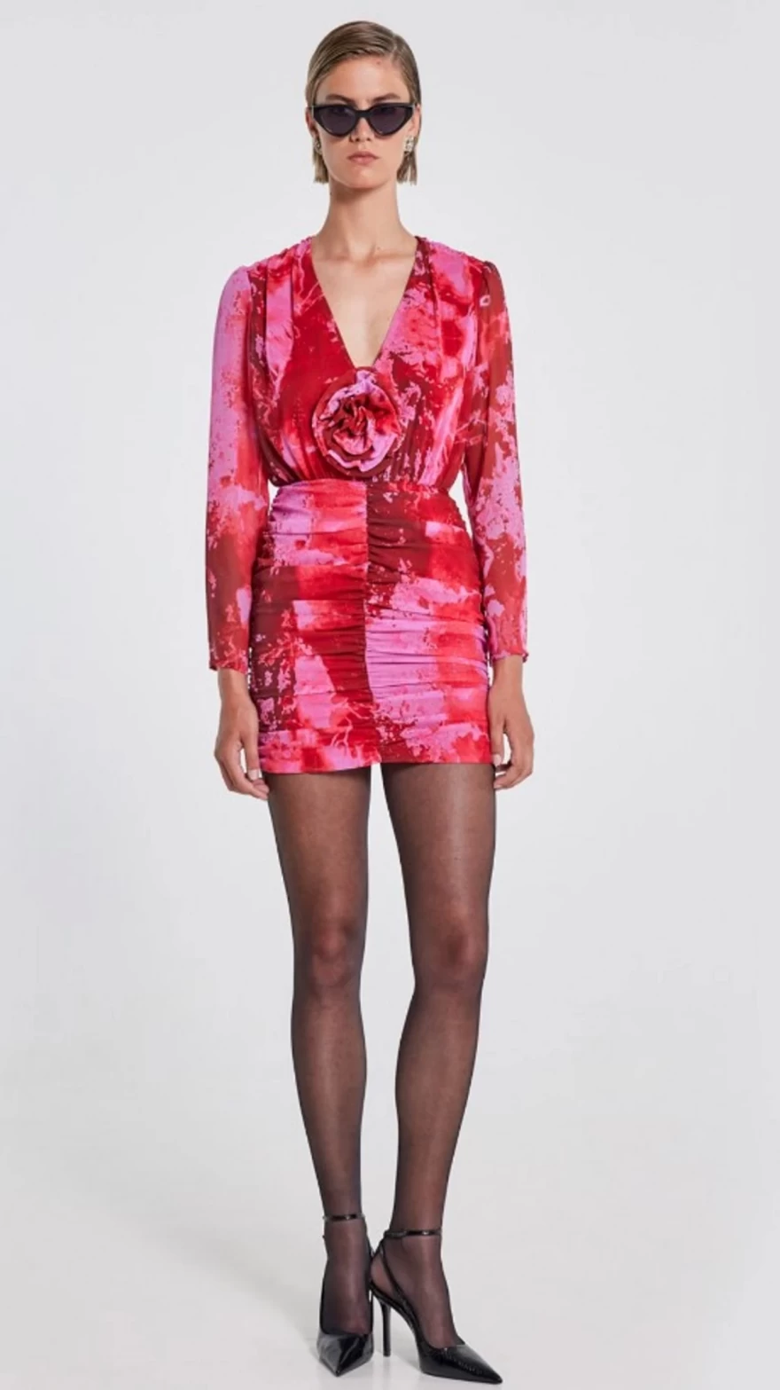 μίνι ντραπέ φόρεμα