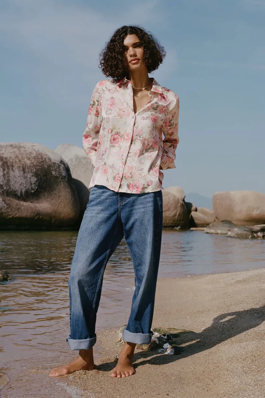 floral πουκάμισο