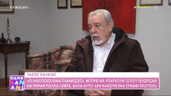 Τάσος Χαλκιάς: «Κυρίως έχασα λεφτά και τις δύο φορές που έκανα παραγωγή, ήμουν αποτυχημένος»