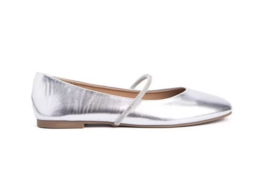 ασημί μπαλαρίνες